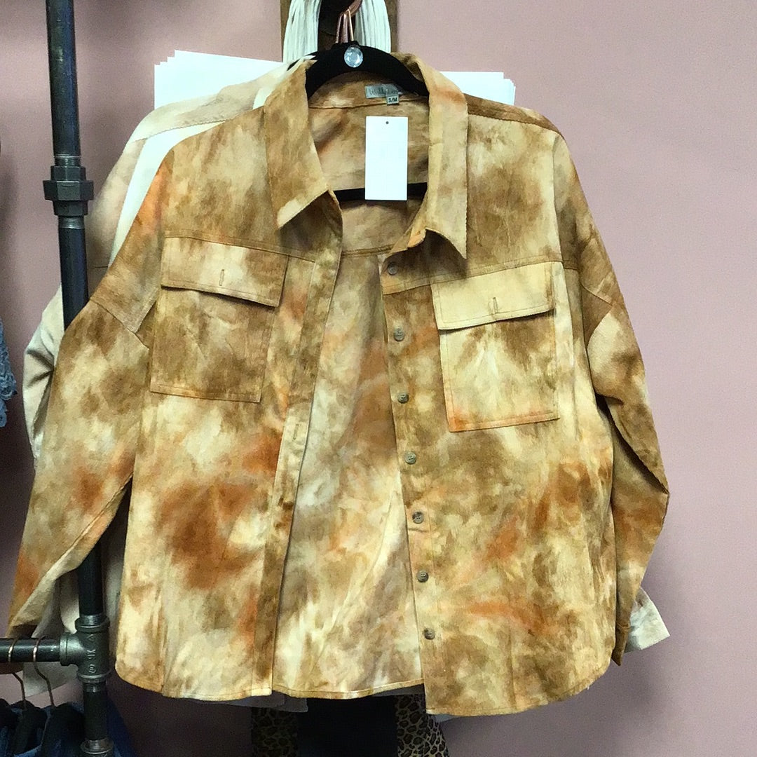 1779 Mauve/Gucci Combo Tie Dye Corduroy Shirt