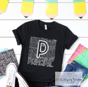 School Job Title Typography Graphic Tee