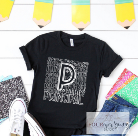 School Job Title Typography Graphic Tee