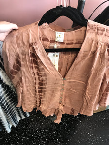 722 Mauve Tie Dye W/Front Tie