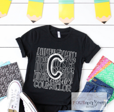 Counselor Typography Graphic Tee