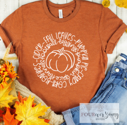 Fall Circle Graphic Tee