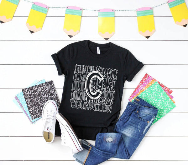 School Job Title Typography Graphic Tee