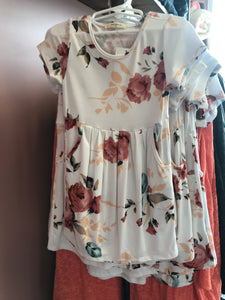 851 Girls White Floral Dress