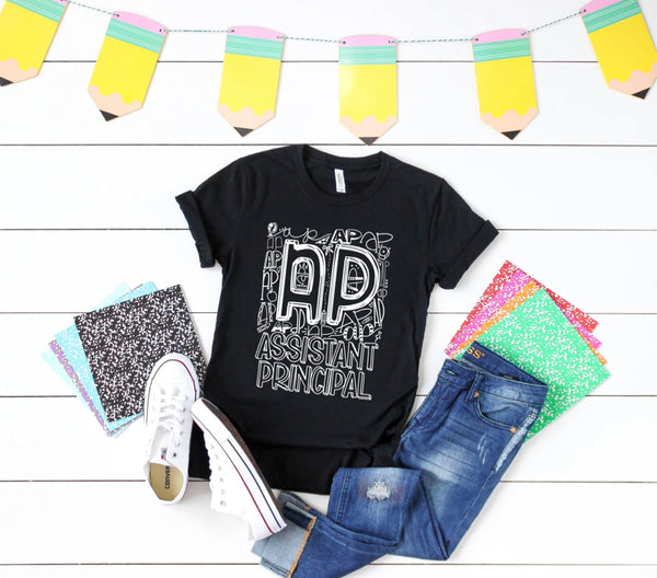 School Job Title Typography Graphic Tee