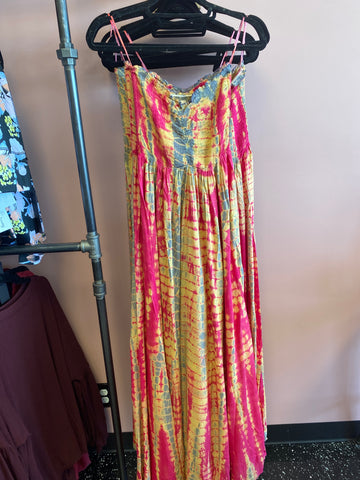 1193 Fuchsia Tie Dye Maxi