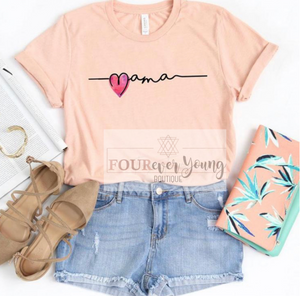 Mama w/ Heart Graphic Tee
