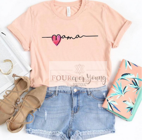 Mama w/ Heart Graphic Tee