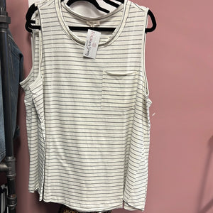2102 White-Black Stripped Top