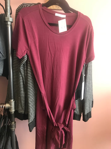 831 Burgundy Dress
