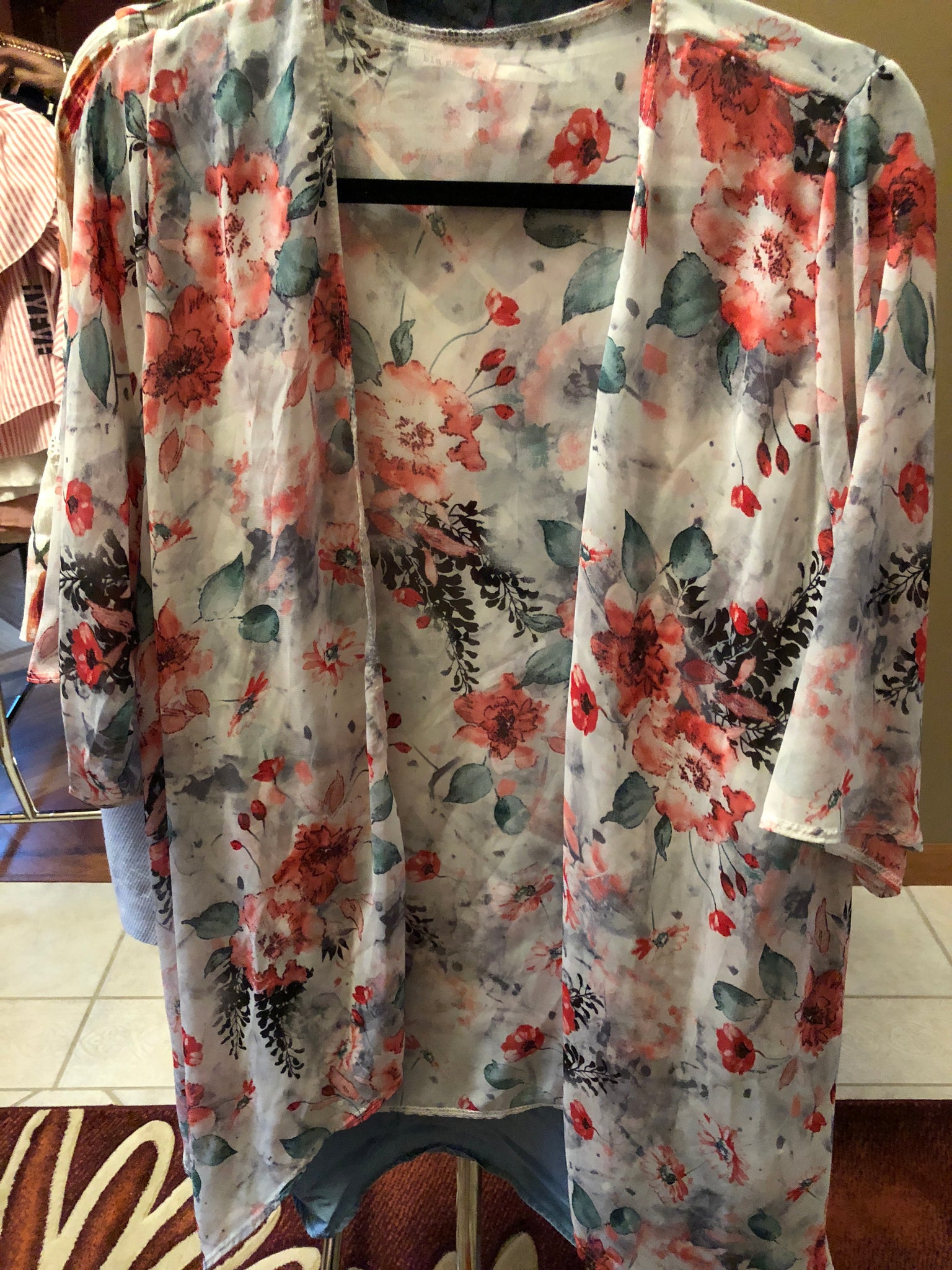 Ivory Floral Kimono