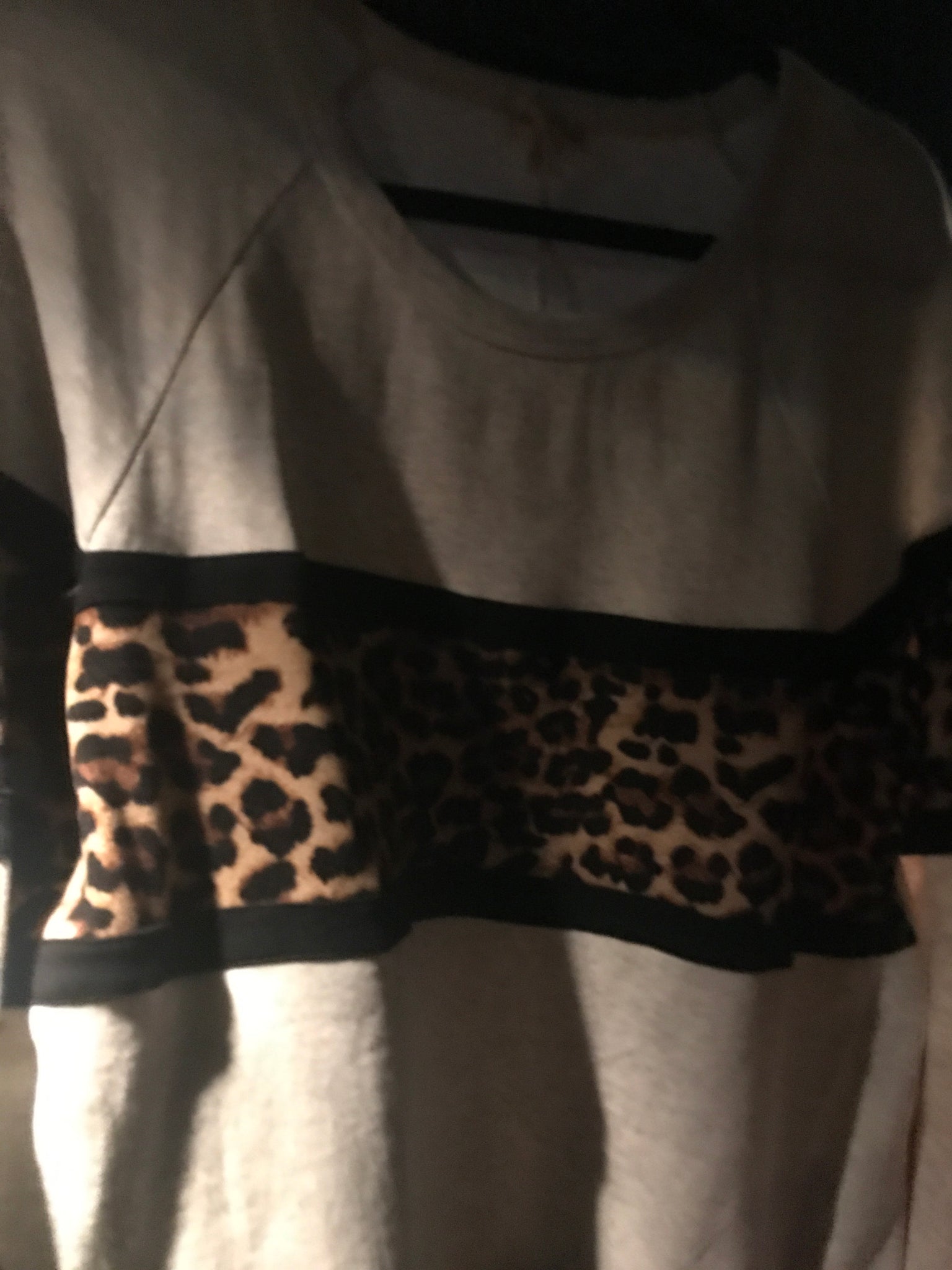 844 Oatmeal Cheetah Pullover