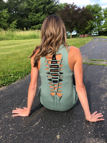 56 Sage Braid Tank