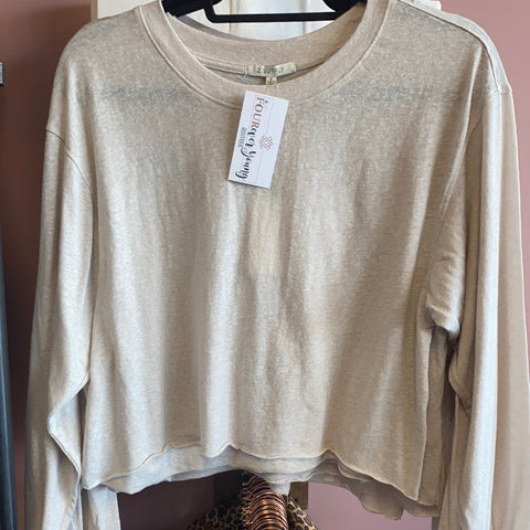 1678 Oatmeal Long Sleeve Top