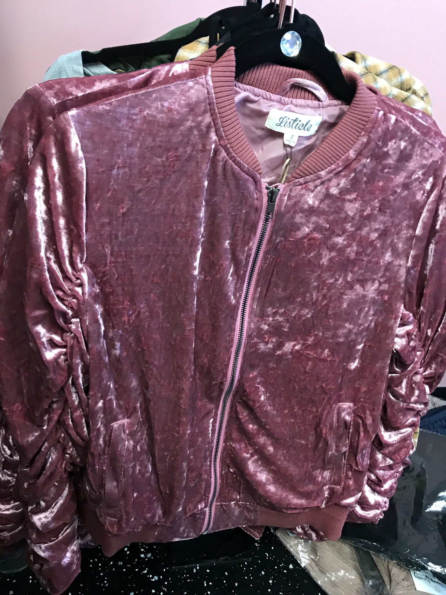 376 Pink Velvet Jacket