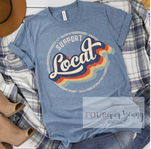 Support Local:: Large One Sided Graphic Tee