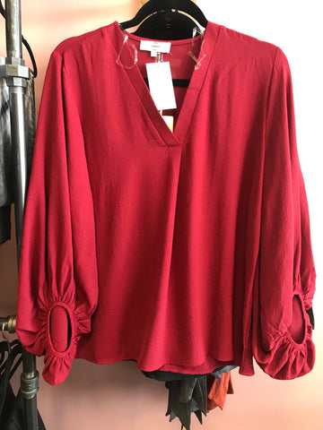 835 Burgundy Blouse