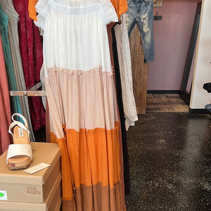 2232 Fall colored Maxi Dress