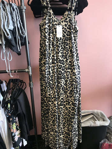805 Charcoal Cheetah Dress