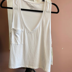 1601 White Cropped Tank