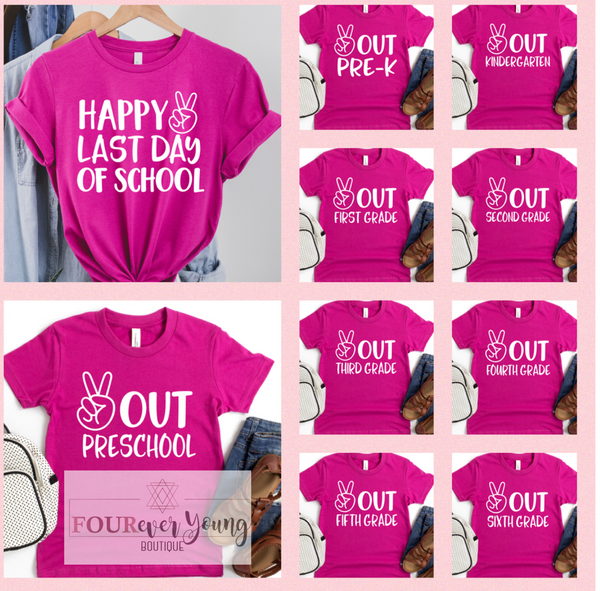Peace Out School Graphic Tee