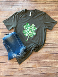 Leopard Clover Graphic Tee