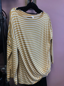 889 Mustard Stripe Top