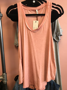 571 Mauve V Neck Tank