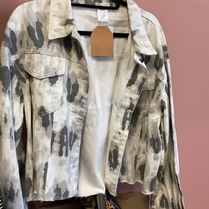 1384 Gray Tie Dye Jacket