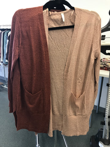 140 Brick/ Mauve Cardigan