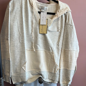 2319 Tan/ Gray Hoodie