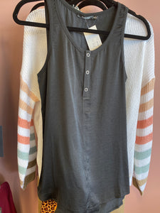 1182 black satin tank