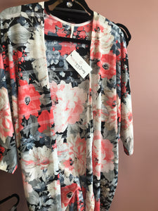 717 Coral Kimono