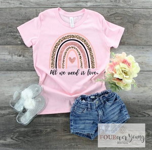 Kids All We Need is Love Graphic Tee