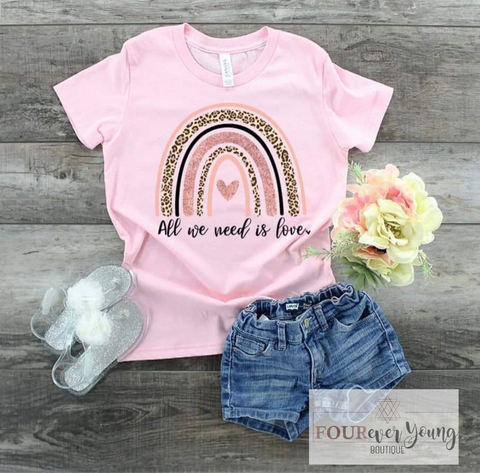 Kids All We Need is Love Graphic Tee