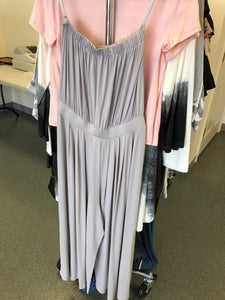 Grey Off Shoulder Midi Romper