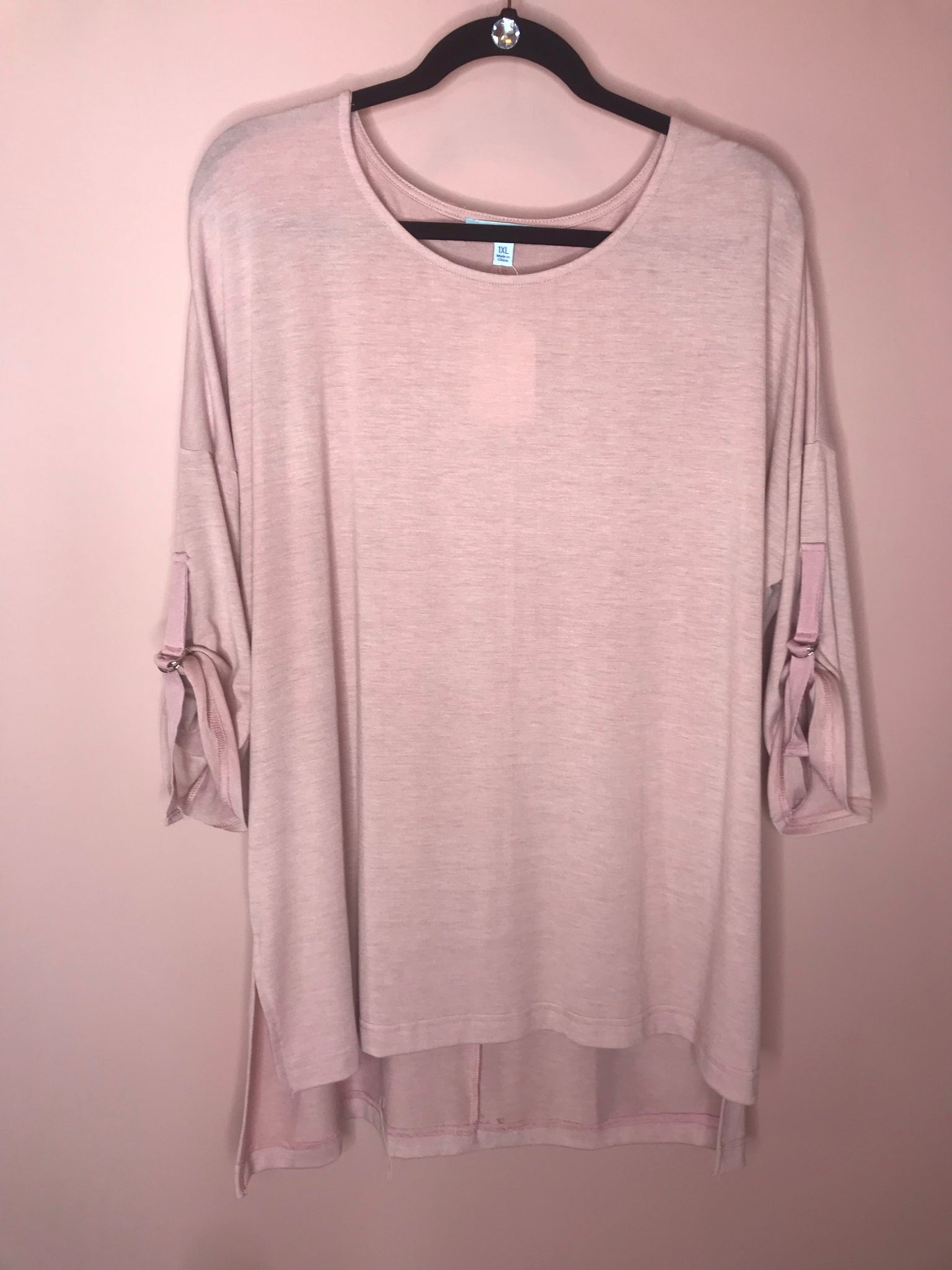 Mauve Shirt W/Sleeve Detail