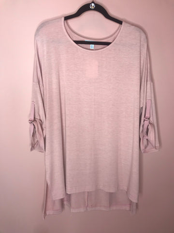 Mauve Shirt W/Sleeve Detail