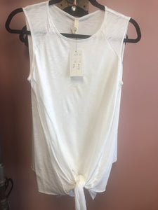 676 White tie bottom sleeveless