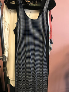 661 Navy/ White Maxi Dress