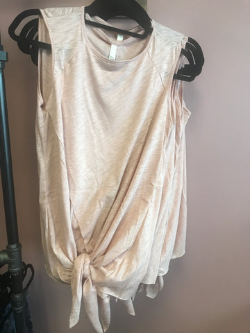 677 Pink twist bottom sleeveless